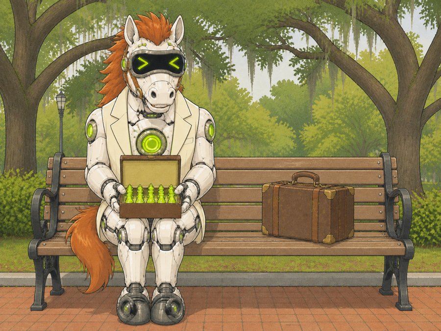 HORSY on the bench
